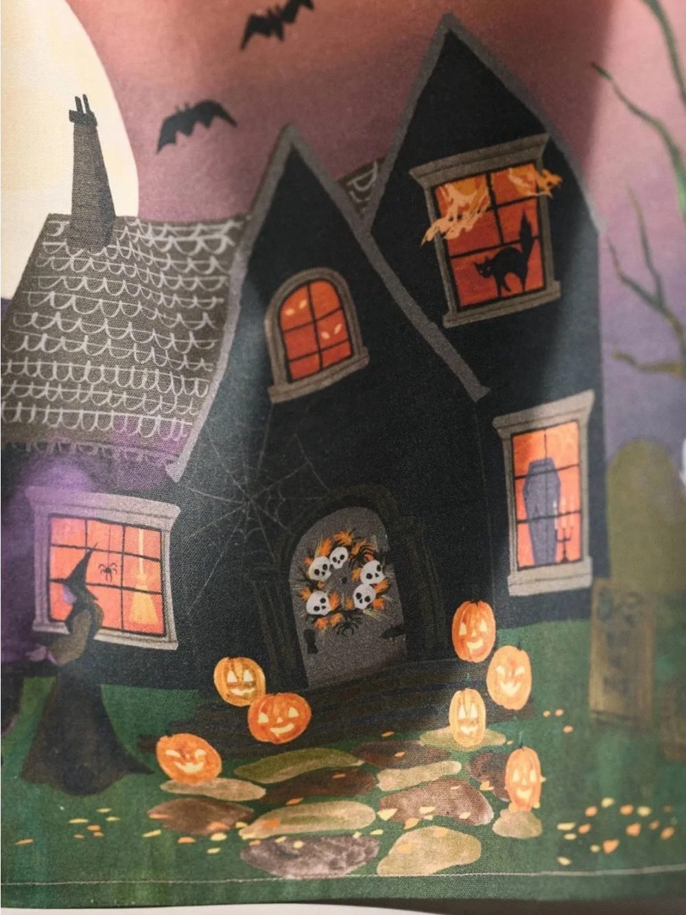 NEW Anthropologie Haunted Fall House Dish Towel